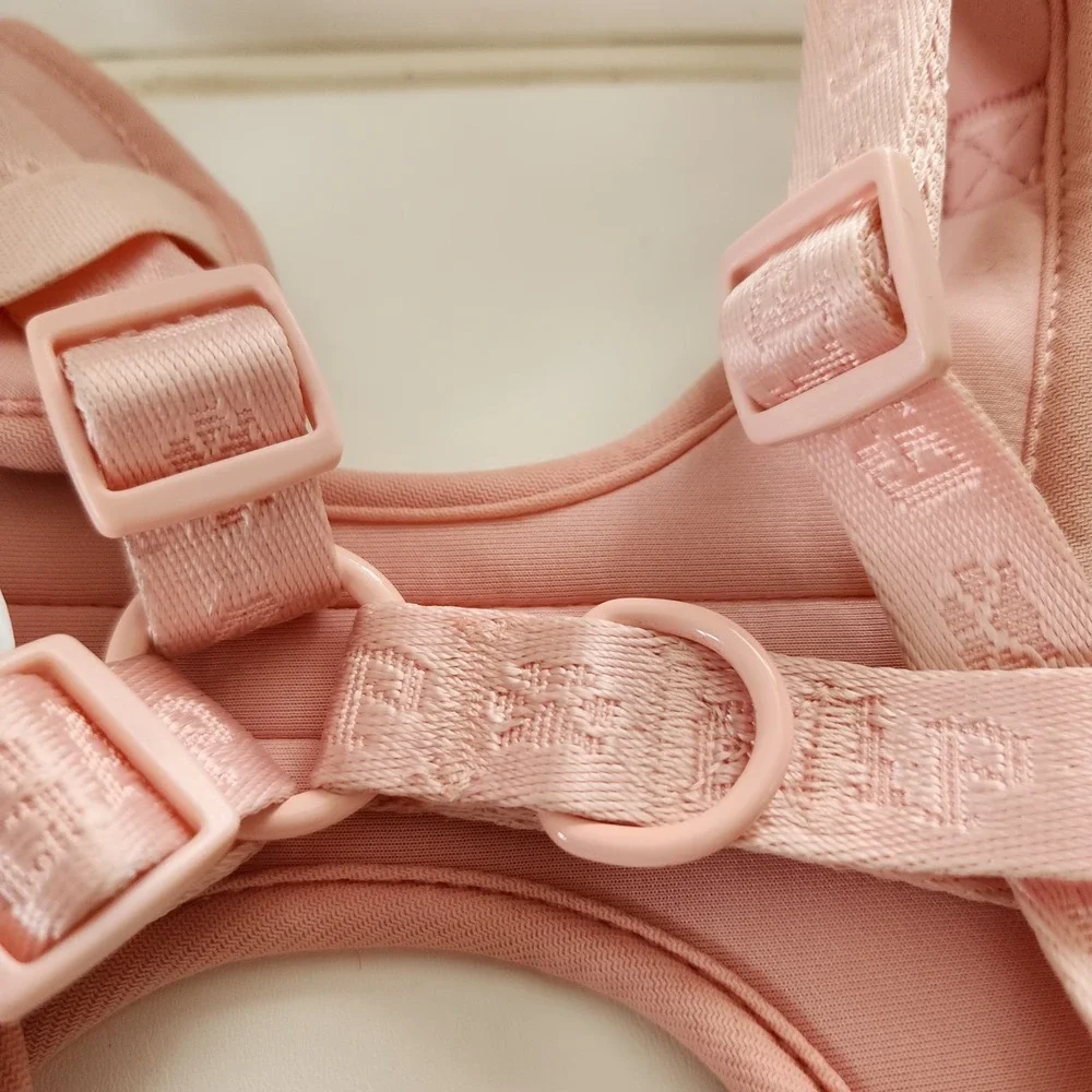 Pink Paw Charm Dog Harness Sz MD